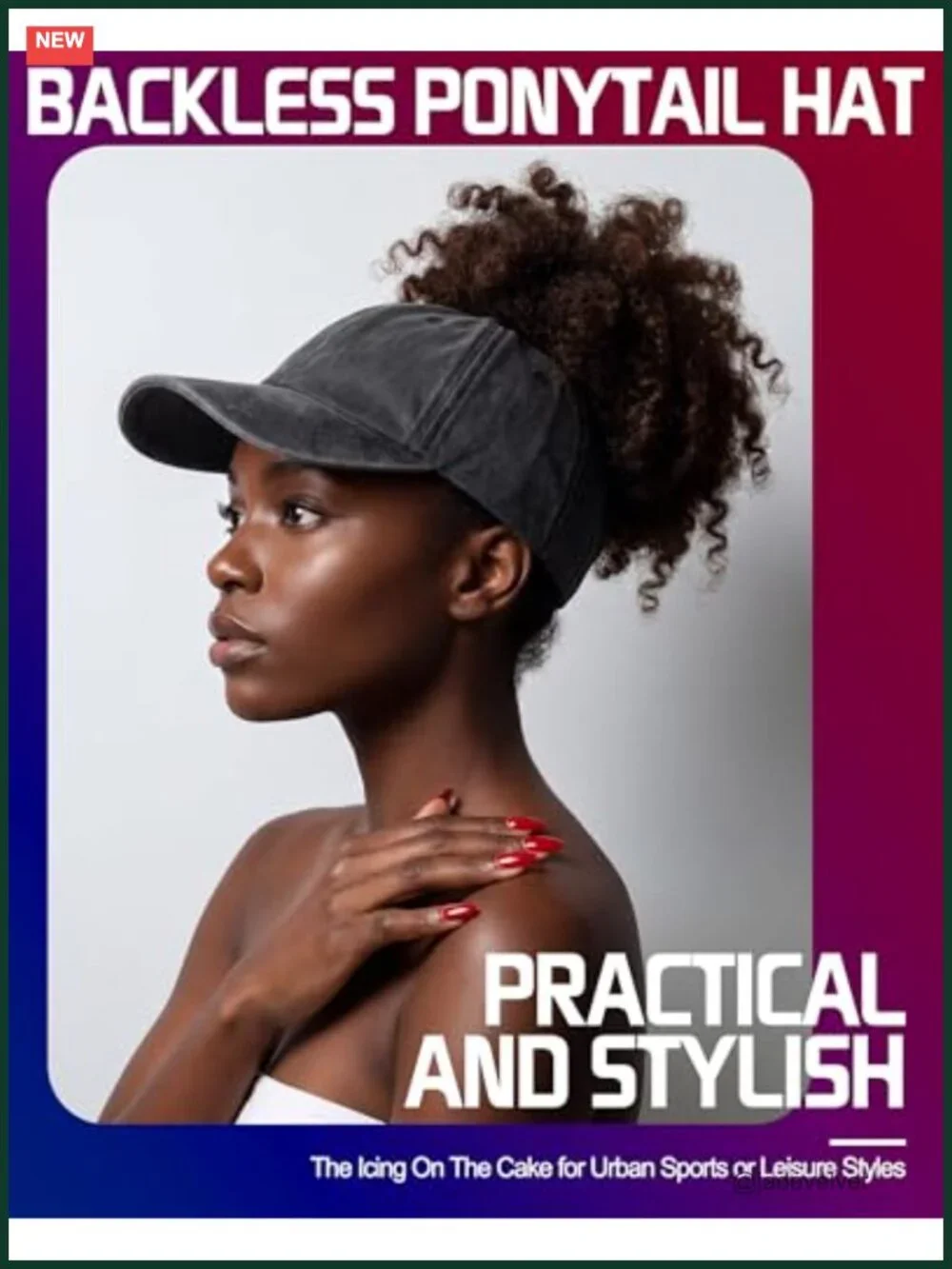 4 Pack Backless Ponytail Hat for Dreadlocks Adjustable Baseball Cap
